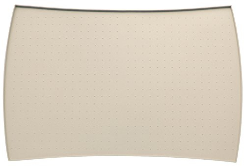 PetFusion Waterproof Pet Food Mat Non Slip Silicone Mat for Dogs and Cats Water and Food Bowls - Beige - Large (61 x 41cm)