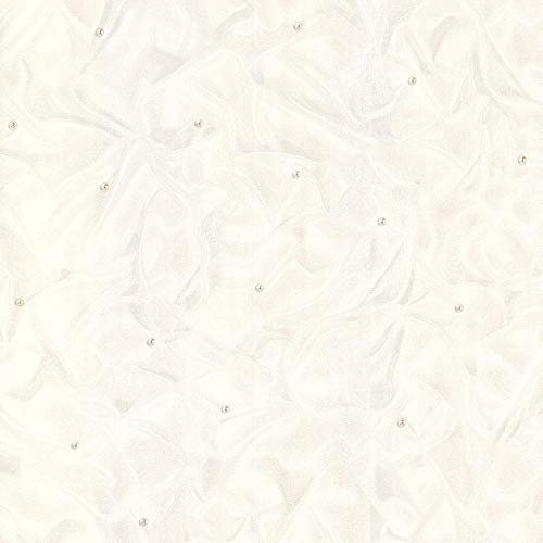 Debona Perla Plain Silver Wallpaper 9093 - Textured Italian Vinyl Silk Pearls