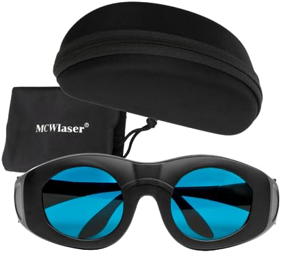 MCWlaser Laserschutzbrille OD6+ 600nm-1100nm DIR L6 Laser Safety Glasses Goggles für ND:YAG, Dioden laser 694nm 755nm 808nm 980nm 1064nm breites Spektrum kontinuierliche Absorption Typ EP-14 style 4