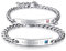 Cupimatch Paare Armband mit Gravur “Ich bin dein”“Du bist mein für Verliebte Edelstahl Schmuck Damen Silber Farbe