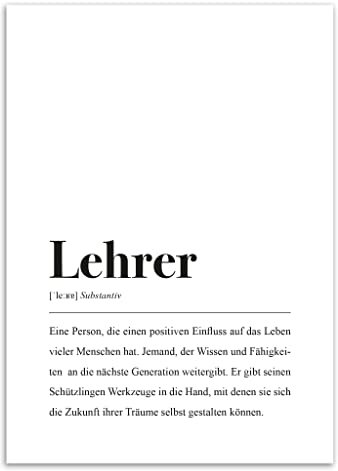 Lehrer Definition: DIN A4 Plakat