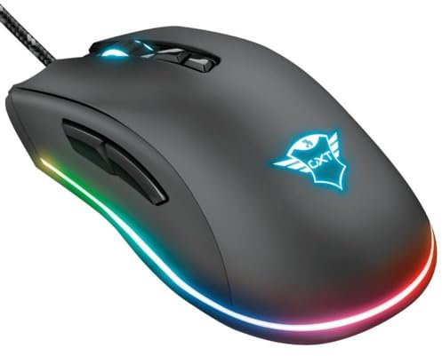 Trust GXT 900 Kudos - Ratón para Gaming RGB, 100-15000 PPP, 7 Botones, Negro