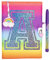 Fringoo Personalised Secret Diary + Liquid Glitter Pen For Girls Lockable Rainbow Journal 96 Pages (Rainbow)