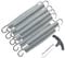 GZFTMKOBNS Trampolin Federn für 240 244 305 360 366 396 400 426 bis 430 cm Ersatzfeder,10 Stück Fitness-Trampolinfedern + 1 Stück Federwerkzeug (140mm, 5.5Zoll)