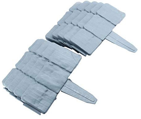 Tubayia Lot de 10 bordures de pelouse - En pierre synthétique - Clôture de jardin pour décoration de jardin (gris)