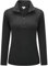 33,000ft Damen Fleece Pullover mit Halbreißverschluss Fleeceshirt Winter Warm Ski-Pullover Microfleece Atmungsaktiv Fleecepulli für Reisen Wandern Skifahren Schwarz 44