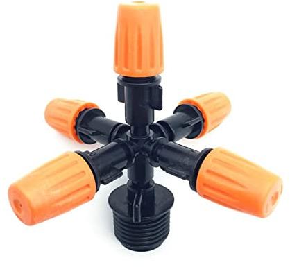 Gartenbewässerungsdripper 20 Stücke G1 / 2-Zoll-Gewindestifte mit verstellbaren kalten Nebeldüsen for volle Abdeckung Bewässerung von landwirtschaftlichen Gartenpflanzen (Color : Orange)