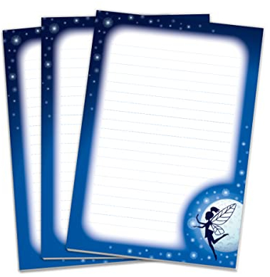 Blöcke Schreibblock mit Kindermotiv Fee für Mädchen (3 Blöcke mit je 25 Blätter in A5-Format)