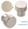 ASKANO Brushed Nickel, Knurled Kitchen Cabinet Knob AK1301 | Pack of 10, Round Pull Handle, Solid Hardware for Drawer, Dresser, Bathroom, Vanity, Furniture Door, Cupboard, Bedroom, Diameter: 1 Inch