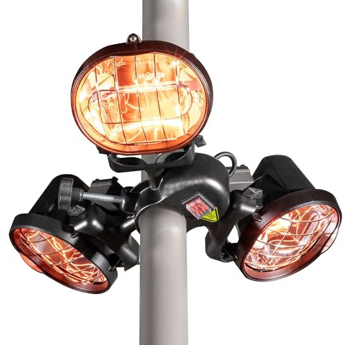 Dellonda Folding Parasol/Gazebo/Patio Infrared Heater - DG177