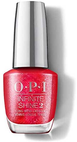 OPI Jewel Be Bold Christmas Collection – Infinite Shine Nagellack Rhinestone Red-y – für einen Gel Nägel Look mit bis zu 11 Tagen Halt – mit extra breitem ProWide Pinsel