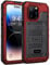 Beeasy for iPhone 14 Pro Case Waterproof Heavy Duty Shockproof Tough Metal Armour Cover Dustproof Built-in Screen Protector, 360 Full Body Military Protective Rugged Case for iPhone 14 Pro Red