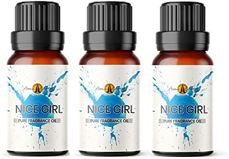 Aroma Energy Nice Girl Inspired Fragrance Oil for Diffusers, 3x10ml | For candle making, perfume oil, wax melts, soap, bath bombs, potpourri & slime, concentrated scent, Vegan, UK made