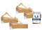 40 x Kleiderbügel Holz VonBueren | 44,5 x 22 cm je Bügel/Holzbügel | Holzkleiderbügel | 360 Grad drehbar