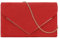 MilyaDE Damen Kunst Wildleder Clutch Abendtasche, Braut Handtasche Hochzeit Party Unterarmtasche Umhängetasche Schultertasche mit Schulterkette, Rot