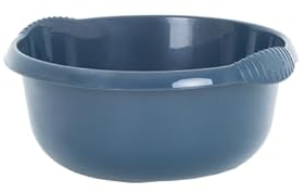 Aurora - High Grade Plastic 28cm Round Washing Up Bowl Kitchen Sink, Basin Mixing & Tidy Organizer with 5L Capacity. (Navy)