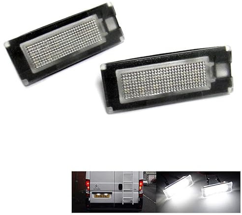 RZG 2x LED Licence Number Plate Light White Canbus Fit For 2006-2021 Relay Jumper Boxer Ducato