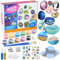 Ezydka Kit de Peinture sur Pierre pour Enfants, kit de peinture créatif, Ensemble de Peinture Rupestre Loisir Creatif, Kit de Peinture sur Roche pour Enfants 5-10 Ans, 12 Couleurs