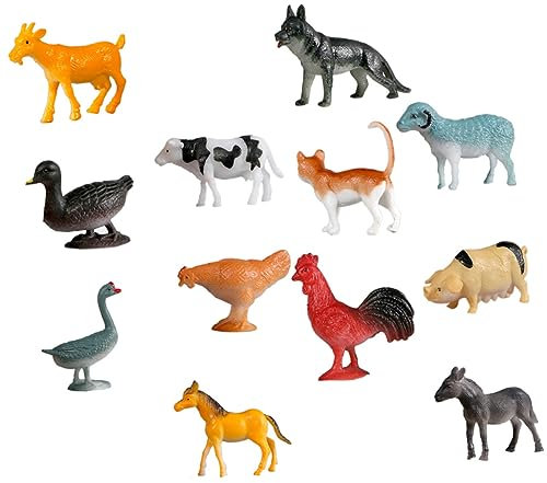 ifundom 1 Satz 24 STK Tiermodell Spielset für Kinder Kinderspielzeug Tiere für Kinder Modelle Spielzeuge Bauernhoftier Spielzeug tierische Spielsachen Rinder und Schafe einstellen PVC