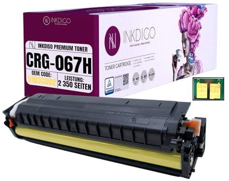 CRG 067 / CRG067H XL - Premium TÜV Toner Gelb Kompatibel für Canon i-SENSYS LBP-631Cw / LBP-633Cdw / MF651Cw / MF655Cdw / MF655Cx / MF657Cdw