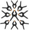 Aibulo 3 Inch 24 Pcs Heavy Duty Nylon Spring Clamps for Woodwork, Photography Studio Backdrops, and DIY Projects - Strong and Flexible Clamping for Multiple Applications