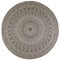 Knutzen Wohnen Palma Boho Teppich Rund Ø 160 cm Beige - Mandala Teppich - Wetterfest - In- & Outdoor