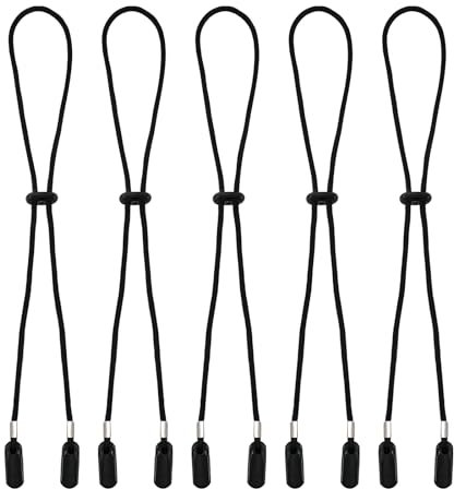 5 pcs Verstellbare Hutgurtklammern, Elastischer Hut Abnehmbares Kinnkabel Anti-Wind-Hut-Gurt Clip Anti-Lost-Hut-Gurt Clip für Golfboot-Angelhut Outdoor