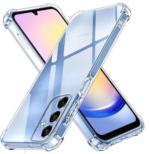 Hually Custodia per Samsung Galaxy A25 5G, A25 5G Cover Trasparente Antiurto e Anti-Graffio Sottile TPU Morbido per Samsung Galaxy A25 5G - HD Chiaro