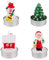 Scentoria 4 Stück Weihnachtskerzen, Weihnachtskerze, Kerzen Weihnachten, Teelichter Weihnachten, Teelicht Weihnachten, Kerze Weihnachten, 4 Weihnachtsteelichter für Party Neujahr Geschenke
