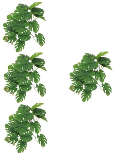 COLLBATH 4 Ventouses pour Plantes Suspendues Décoration De Terrarium De Rat Décor De Reptile Accessoires De Réservoir De Lézard Vignes De Reptile Accessoires De Gecko À Crête