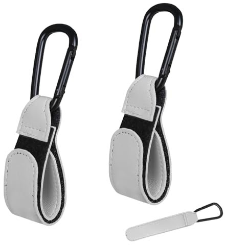 2 Piezas Ganchos Carro Bebe Gris Universales Mosqueton Carro Bebe Mosquetones para Carrito de Bebe para Colgar Bolso Mochila Bolso Etc