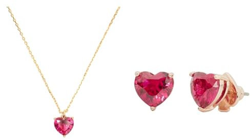 Kate Spade New York My Love Anhänger und Ohrstecker, Rubin
