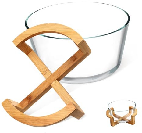 OKUMEYR 1 Set teglia da Forno Contenitore Trasparente con Coperchio Macedonia di Base Cucina Bowl Cucina insalatiera di terrina in Transparent