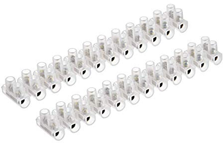 3 Ampere Lüsterklemme 3A Transparent Lüsterklemmen Weiß Schraubklemme Drahtklemme 12 Polige Lüsterklemmleiste Zweireihig