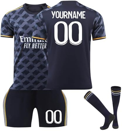 24/25 Home/Away Football Kit - Jersey, Shorts, Socks Set for Kids and Adults - Personalized DIY Strips with Name Number - Fans Birthday Gifts for Boys UK