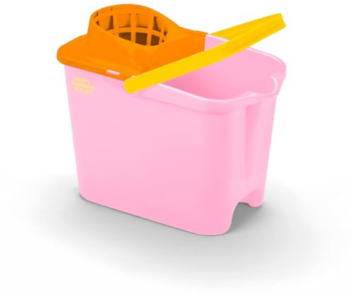 Happy Rainbow - Secchio per mop con strizzatore, riciclato, manico ergonomico, robusto e sostenibile, 14L, ideale per la pulizia dei pavimenti e della casa