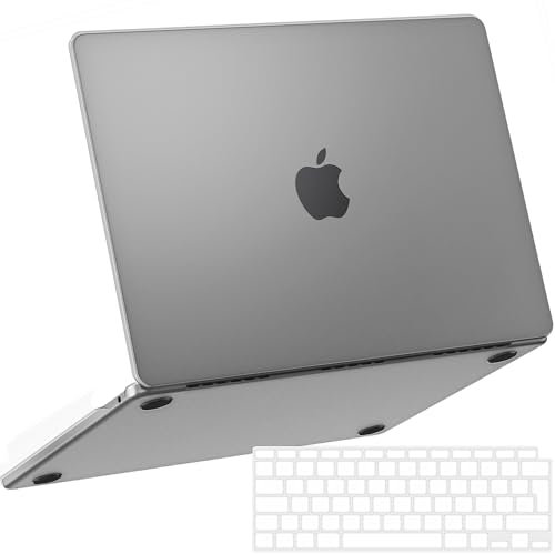 NPUOLS Custodia Protettiva per MacBook Air 13 Pollici M1 2020-2018 A2337 A2179 A1932,[Come il Colore Originale],Ultra Sottile Antigraffio,Cover Rigide e EU Tastiera Cover,Grigio Opaco
