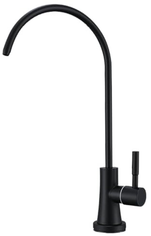 GULICA Drinking Water Tap, SUS304 Stainless Steel, No-Air Gap Reverse Osmosis Tap for Kitchen Bar Sink, Matte Black