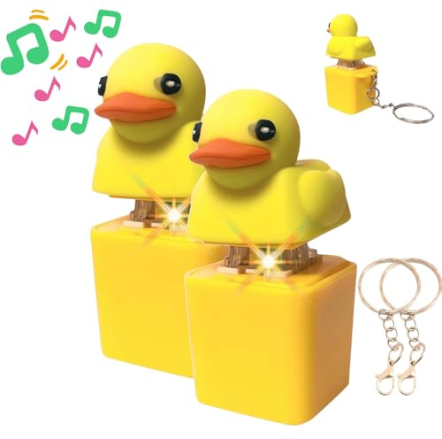 Eevhrqw 2pcs Duckeys Quacking Fidget Toy,duckeys Keyboard Duck,Quacking Duck Keychain, Quacking Keyboard Button - Sensory Toys Stress Reliever, Keycaps That Quack,quacking Duck Fidget Toy Keychain