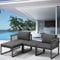 Mucola Gartenmöbel Set Aluminium Sitzgruppe variabel aufstellbare Elemente | wetterfest und rostfrei | Lounge Essgruppe extra Dicke Wasserabweisende Kissen Sitzecke Outdoor