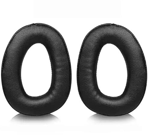 GSP300 Ersatz-Ohrpolster für Sennheiser GSP301 GSP302 GSP303 GSP350 GSP370 GSP 300 301 302 303 350 370 Kopfhörer (schwarzes Leder)