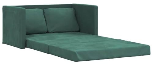 ChicAbode Bodensofa mit Schlaffunktion Klappbar Bodenbett Sofa Schlafsofa Schlafsessel Klappsofa Sofabett für Wohnzimmer Schlafzimmer Dunkelgrün 122x204x55 cm Samt