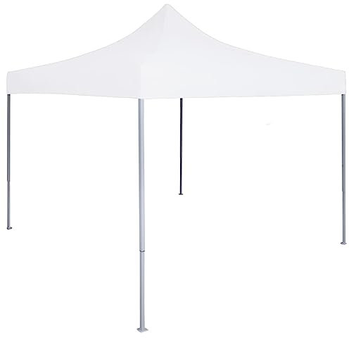 Xichuzi Profi-Partyzelt Faltbar, Festzelt, Pavillion, Bierzelt, Garten Party Zelt, Gartenzelt, Grillpavillon, 2×2 m Stahl Weiß