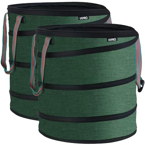 URPRO 2 PACKS of 80 Litres Ultra Tough Garden bag, 600D Oxford Fabric with Steel Wire, Heavy Duty Ideal for Yard Waste,Gardening, Storage, Camping, Outdoor Harvest activities
