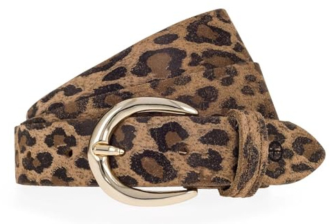 Tamaris Leather Belt W90 Taupe-dark brown