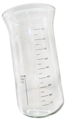 MagiDeal Recipiente para batidora, vaso medidor de vidrio, multifuncional, para hornear pan, agua, leche y cocinar.