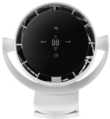WMFASBAG Small Electric Fan with Clip Intelligent Digital Display Rotating Fan Type C Charging Silent Wall Mounted Fan for Bedroom Office Home Dormitory