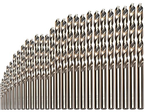 M35 Cobalt Drill Bits for Metal & Hard Steel, 27pcs Professional Set | Heavy-duty HSS cutters, 5% alloy, self-centring tips, dual-flute fluting, multi-material toolbox essential.