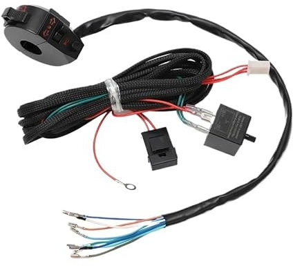 Motorrad Blinkerleuchten 7/8 Zoll Motorrad Universal Blinker Lampe Harness Set Lenker Control Scheinwerfer Horn Schalter Kabelbaum Für Yamaha