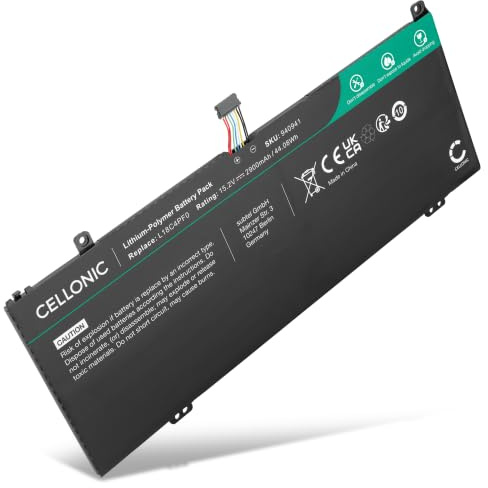 CELLONIC Batterie Compatible avec Lenovo ThinkBook 13s Gen 4, 1, 5B10S73499 | 2900mAh, 15.2V, Lithium Polymère pour Lenovo ThinkBook 13s IWL, 13s-IML Gen1, L18C4PF0, L18D4PF0, 5B10S73501, 5B10S73500